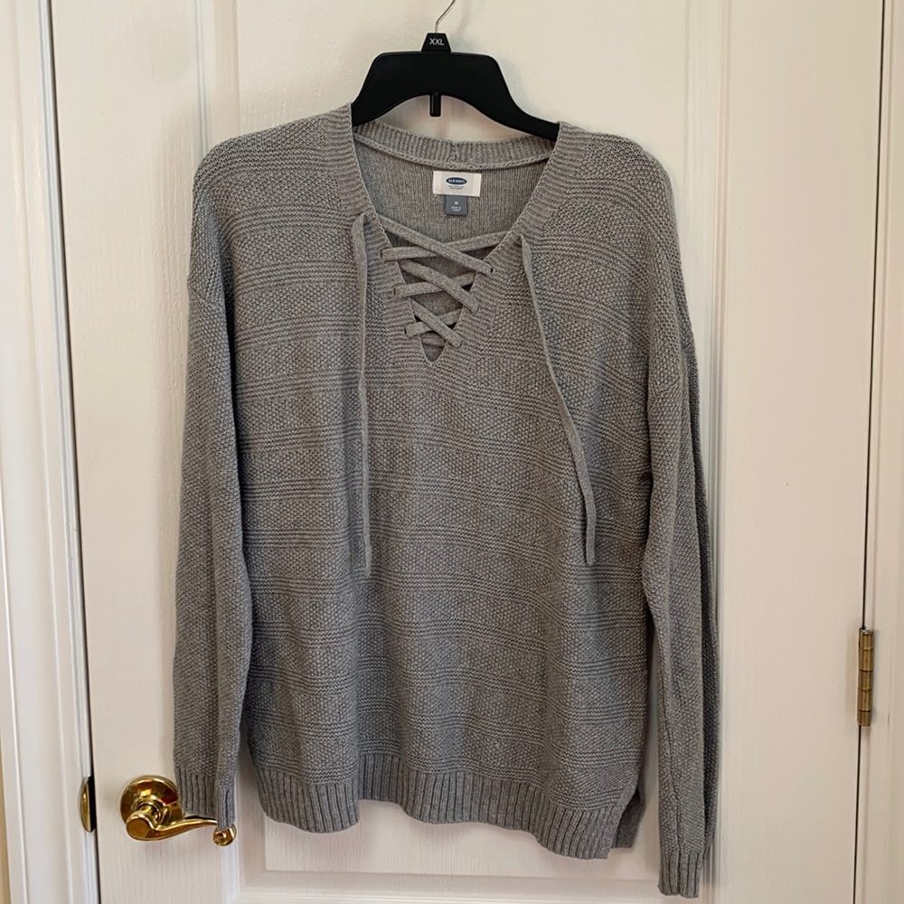 NWOT Old Navy Lace Up Sweater